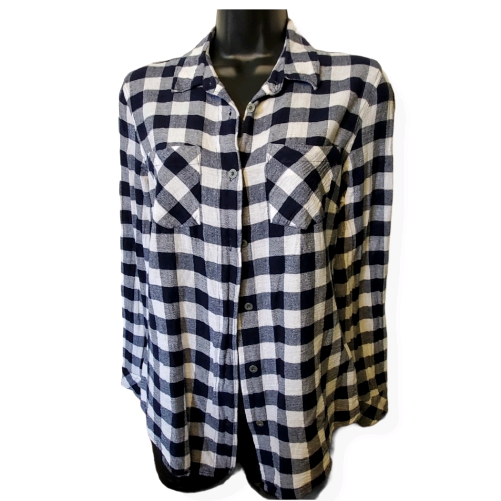 Ruff Hewn Navy & White Button Down